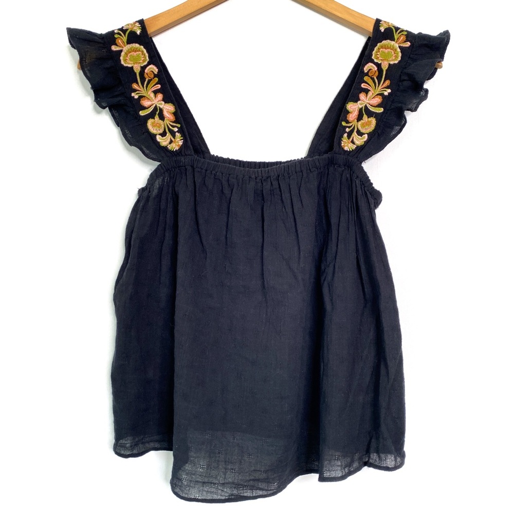 Madewell embroidered baby doll camisole top